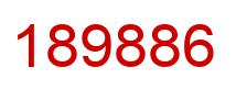 Number 189886 red image