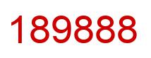 Number 189888 red image