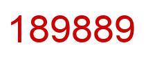 Number 189889 red image
