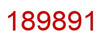 Number 189891 red image