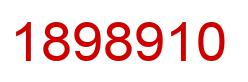 Number 1898910 red image