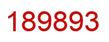Number 189893 red image
