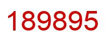 Number 189895 red image