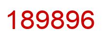Number 189896 red image