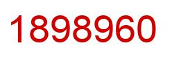 Number 1898960 red image