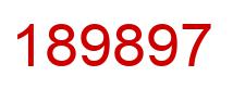 Number 189897 red image