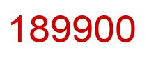 Number 189900 red image