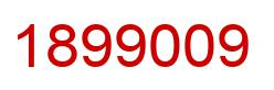 Number 1899009 red image