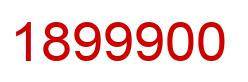 Number 1899900 red image