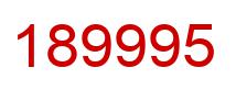Number 189995 red image