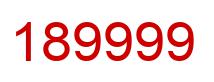 Number 189999 red image