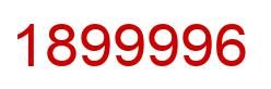 Number 1899996 red image