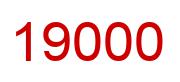Number 19000 red image