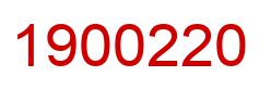 Number 1900220 red image