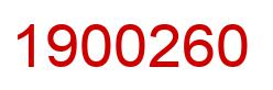 Number 1900260 red image