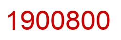 Number 1900800 red image