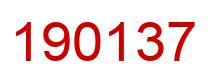Number 190137 red image