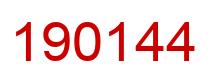 Number 190144 red image