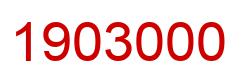 Number 1903000 red image