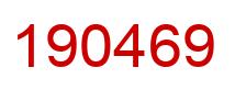 Number 190469 red image