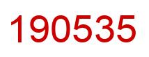 Number 190535 red image