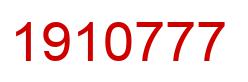 Number 1910777 red image