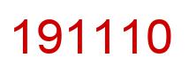Number 191110 red image