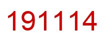 Number 191114 red image