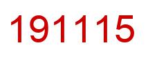 Number 191115 red image