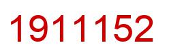 Number 1911152 red image
