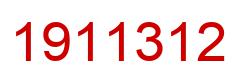 Number 1911312 red image