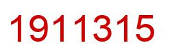 Number 1911315 red image