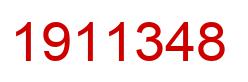 Number 1911348 red image