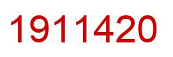 Number 1911420 red image