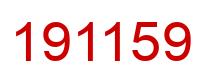 Number 191159 red image