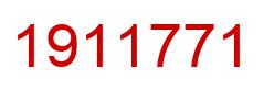 Number 1911771 red image