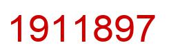 Number 1911897 red image