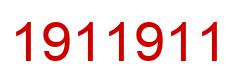 Number 1911911 red image