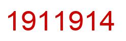 Number 1911914 red image