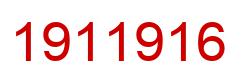 Number 1911916 red image