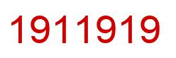 Number 1911919 red image