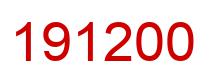 Number 191200 red image