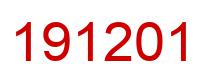 Number 191201 red image