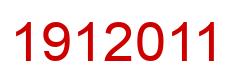 Número 1912011 imagen rojo