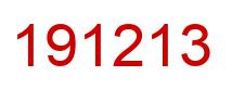 Number 191213 red image