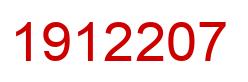 Number 1912207 red image