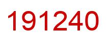 Number 191240 red image