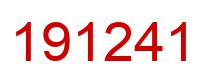 Number 191241 red image