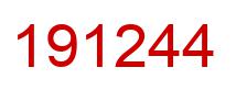 Number 191244 red image