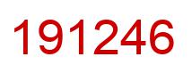 Number 191246 red image